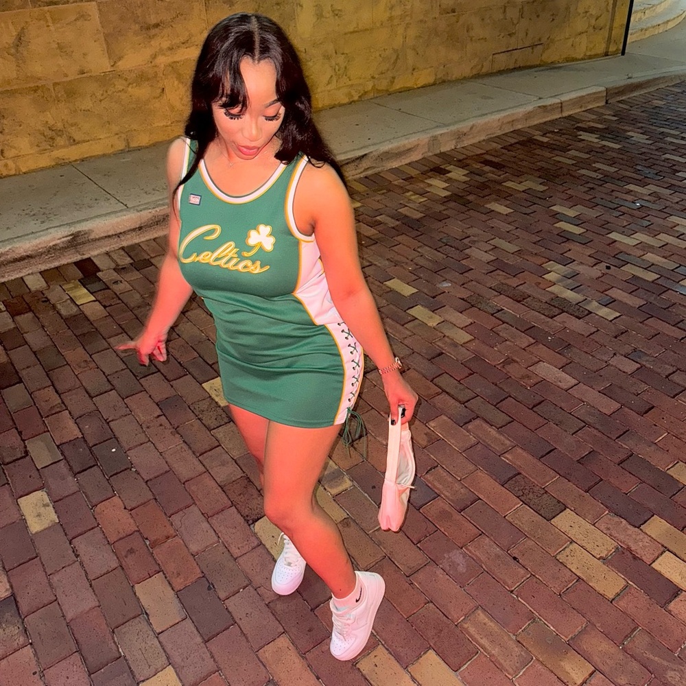 NBA Green and White Celtics Tank Dress